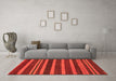 Machine Washable Abstract Orange Modern Area Rugs in a Living Room, wshabs220org