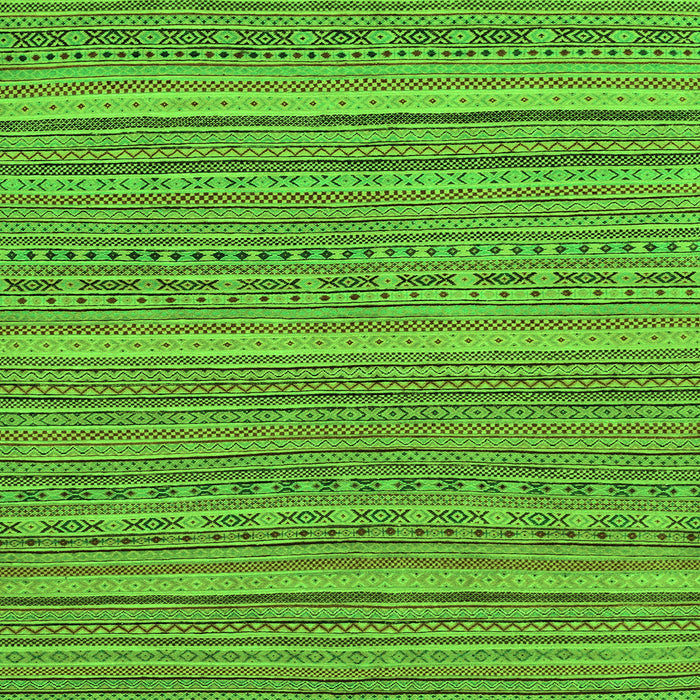 Square Abstract Green Modern Rug, abs2210grn