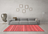 Machine Washable Abstract Red Modern Rug, wshabs2210red