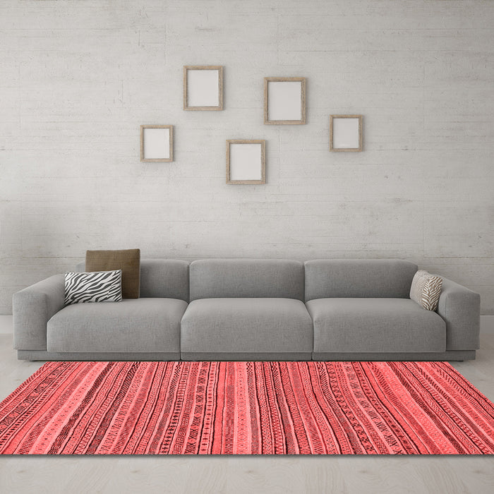 Modern Red Washable Rugs
