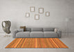 Machine Washable Abstract Orange Modern Area Rugs in a Living Room, wshabs2210org