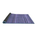 Sideview of Abstract Blue Modern Rug, abs2210blu