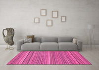 Machine Washable Abstract Pink Modern Rug, wshabs2210pnk