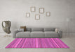 Machine Washable Abstract Purple Modern Area Rugs in a Living Room, wshabs2210pur