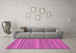 Machine Washable Abstract Purple Modern Area Rugs in a Living Room, wshabs2210pur