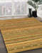 Machine Washable Abstract Yellow Rug in a Family Room, wshabs2210