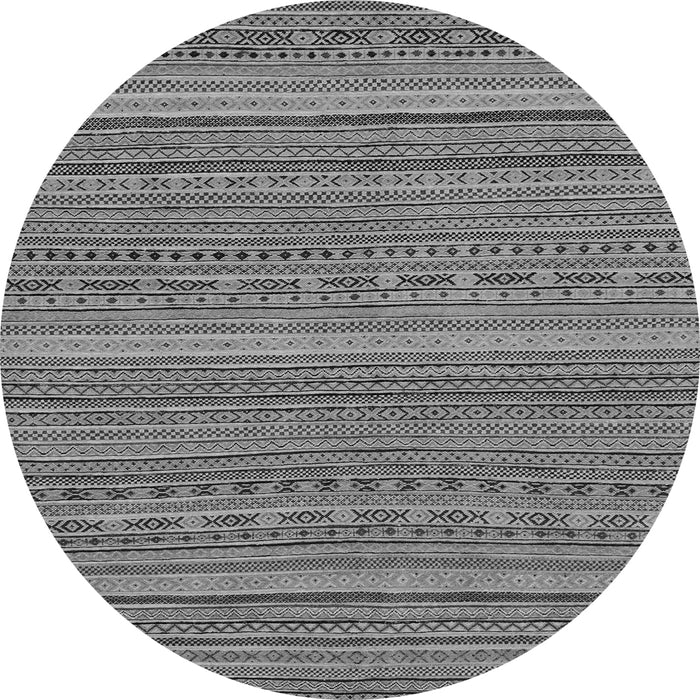Round Abstract Gray Modern Rug, abs2210gry