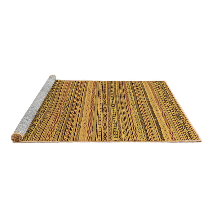 Sideview of Machine Washable Abstract Brown Modern Rug, wshabs2210brn