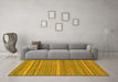 Machine Washable Abstract Yellow Modern Rug in a Living Room, wshabs2210yw