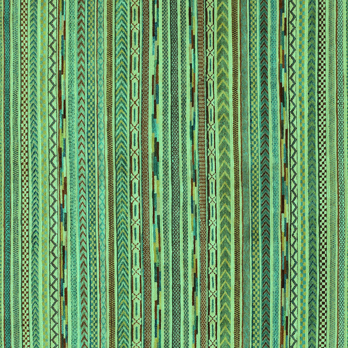 Square Machine Washable Abstract Turquoise Modern Area Rugs, wshabs2211turq