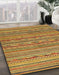 Abstract Yellow Modern Rug in Family Room, abs2211