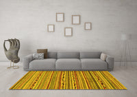 Machine Washable Abstract Yellow Modern Rug, wshabs2211yw