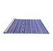 Sideview of Machine Washable Abstract Blue Modern Rug, wshabs2211blu