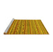 Sideview of Machine Washable Abstract Yellow Modern Rug, wshabs2211yw