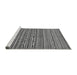 Sideview of Machine Washable Abstract Gray Modern Rug, wshabs2211gry