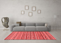 Machine Washable Abstract Red Modern Rug, wshabs2211red