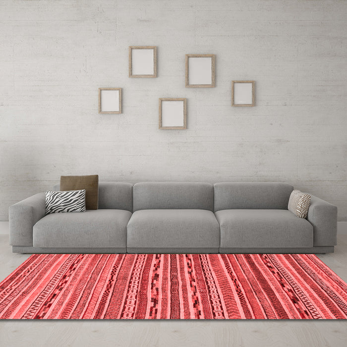 Modern Red Washable Rugs