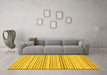 Machine Washable Abstract Yellow Modern Rug in a Living Room, wshabs2212yw