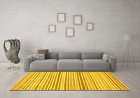 Machine Washable Abstract Yellow Modern Rug, wshabs2212yw