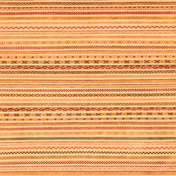 Square Machine Washable Abstract Orange Modern Area Rugs, wshabs2212org