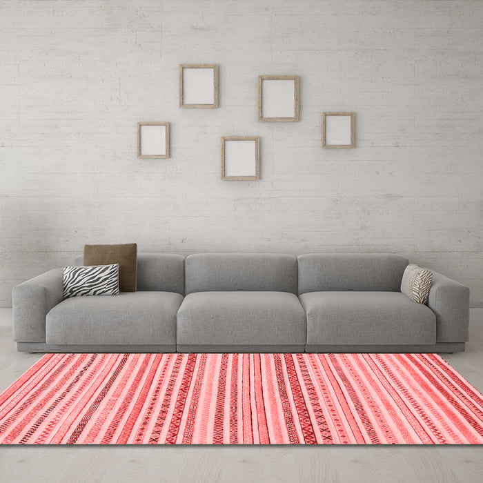 Modern Red Washable Rugs