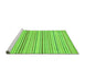 Sideview of Machine Washable Abstract Green Modern Area Rugs, wshabs2212grn