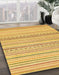 Abstract Bold Yellow Modern Rug in Family Room, abs2212