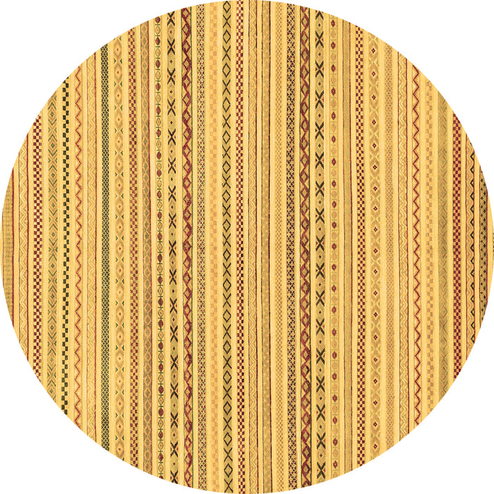Round Abstract Brown Modern Rug, abs2212brn