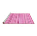 Sideview of Machine Washable Abstract Pink Modern Rug, wshabs2212pnk