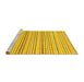 Sideview of Machine Washable Abstract Yellow Modern Rug, wshabs2212yw