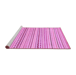 Sideview of Machine Washable Abstract Purple Modern Area Rugs, wshabs2212pur