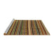 Sideview of Machine Washable Abstract Red Brown Rug, wshabs2213