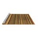 Sideview of Machine Washable Abstract Brown Modern Rug, wshabs2213brn