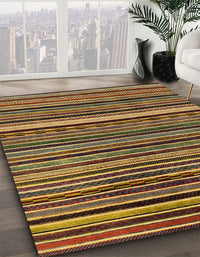 Abstract Red Brown Modern Rug, abs2213