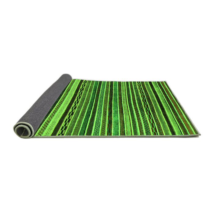 Sideview of Abstract Green Modern Rug, abs2213grn