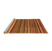 Sideview of Machine Washable Abstract Orange Modern Area Rugs, wshabs2213org