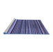 Sideview of Machine Washable Abstract Blue Modern Rug, wshabs2213blu