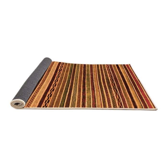 Sideview of Abstract Orange Modern Rug, abs2213org