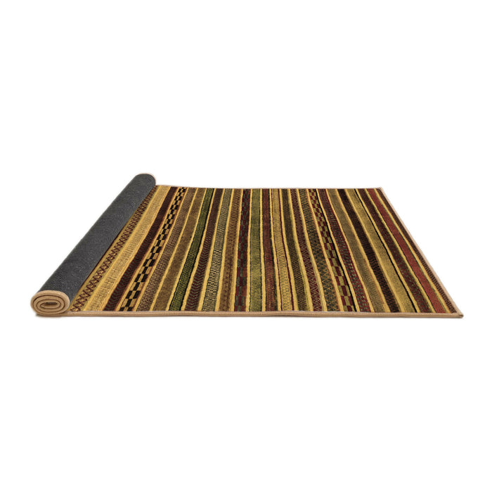 Sideview of Abstract Brown Modern Rug, abs2213brn