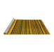 Sideview of Machine Washable Abstract Yellow Modern Rug, wshabs2213yw