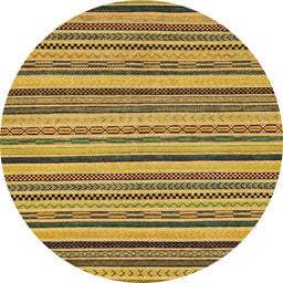 Round Machine Washable Abstract Red Brown Rug, wshabs2214