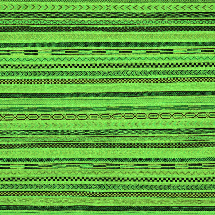 Square Machine Washable Abstract Green Modern Area Rugs, wshabs2214grn