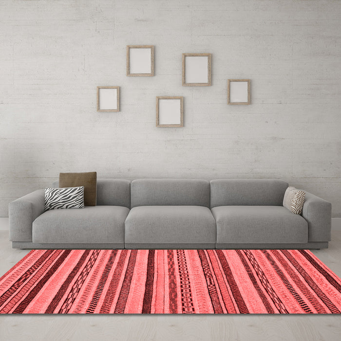 Modern Red Washable Rugs
