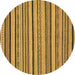 Round Abstract Brown Modern Rug, abs2214brn