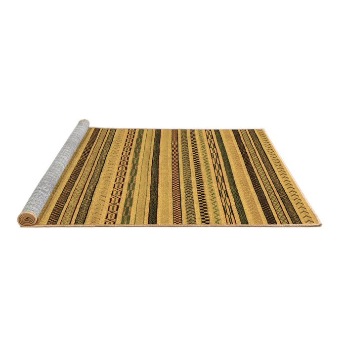 Sideview of Machine Washable Abstract Brown Modern Rug, wshabs2214brn