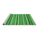 Sideview of Machine Washable Abstract Emerald Green Modern Area Rugs, wshabs2214emgrn