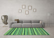 Machine Washable Abstract Turquoise Modern Area Rugs in a Living Room,, wshabs2214turq