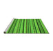 Sideview of Machine Washable Abstract Green Modern Area Rugs, wshabs2214grn