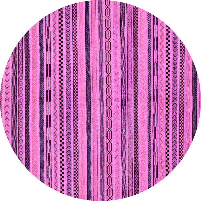 Round Abstract Purple Modern Rug, abs2214pur