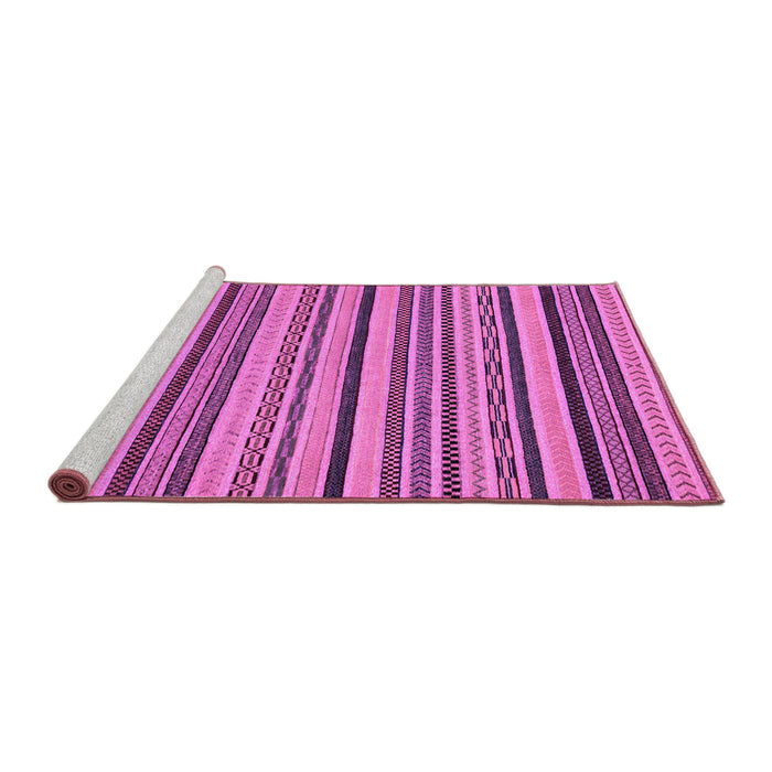 Sideview of Machine Washable Abstract Purple Modern Area Rugs, wshabs2214pur